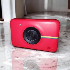 Polaroid Snap Red Instant Print Camera with Rainbow Accent